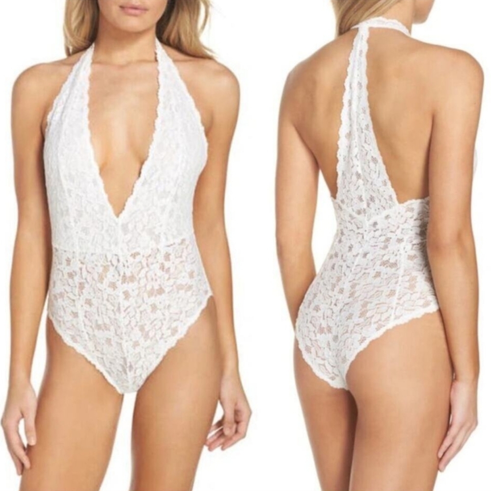 Free People Intimately Avery Lace Bodysuit Size S